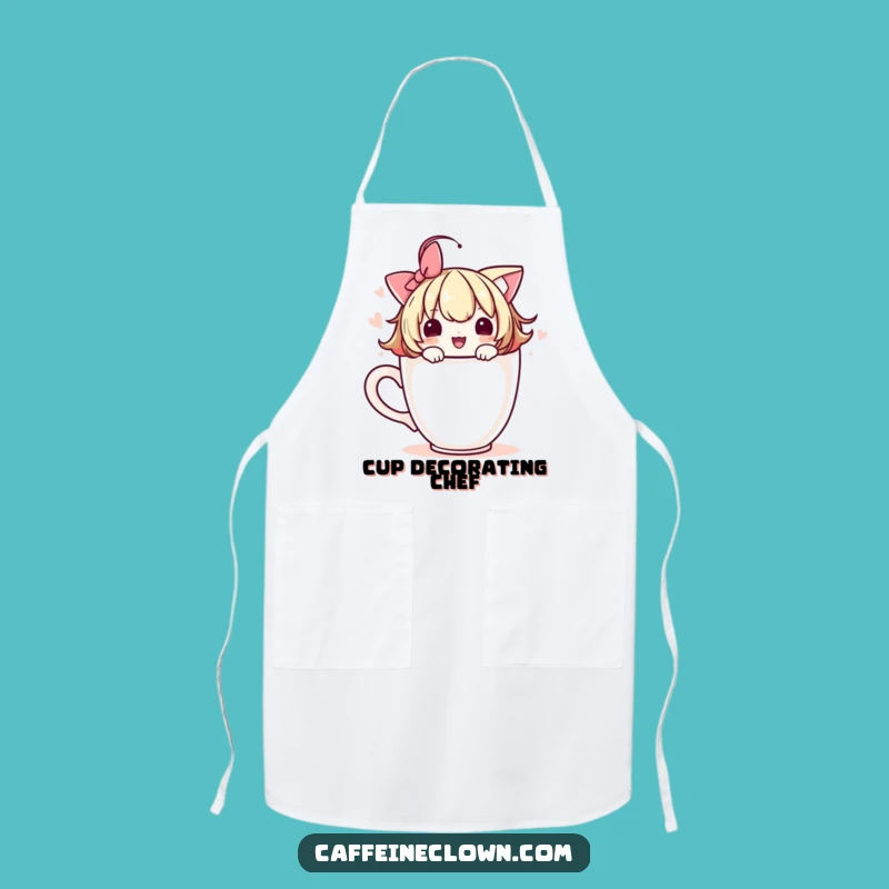 Funny Adorable Coffee Cup Apron: Cook with Artistic Flair