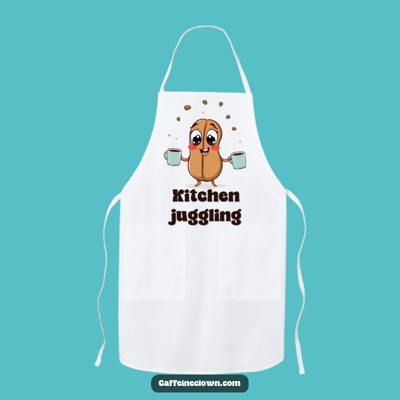 Funny Coffee Bean Apron: Hyperactive Juggling Kitchen Gift