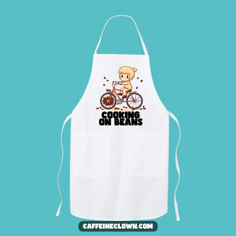 Funny Coffee Bean Bike Apron: Cook with Caffeine Power