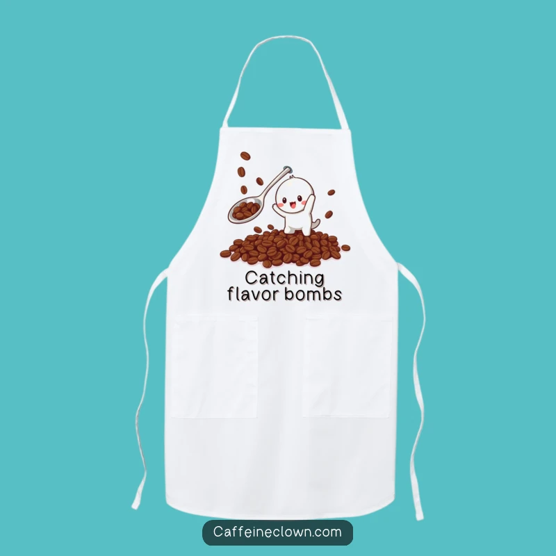 Funny Coffee Bean Catcher Apron - Cook with Playful Flair, Perfect Gift!