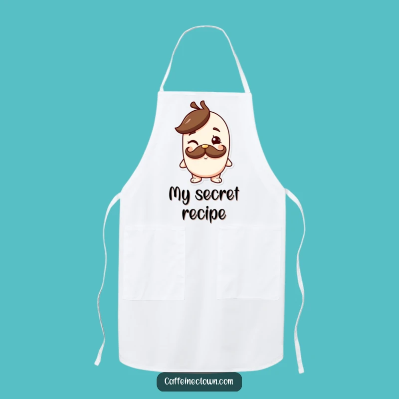 Funny Coffee Mustache Apron: Cook with a Wink and a Smile!