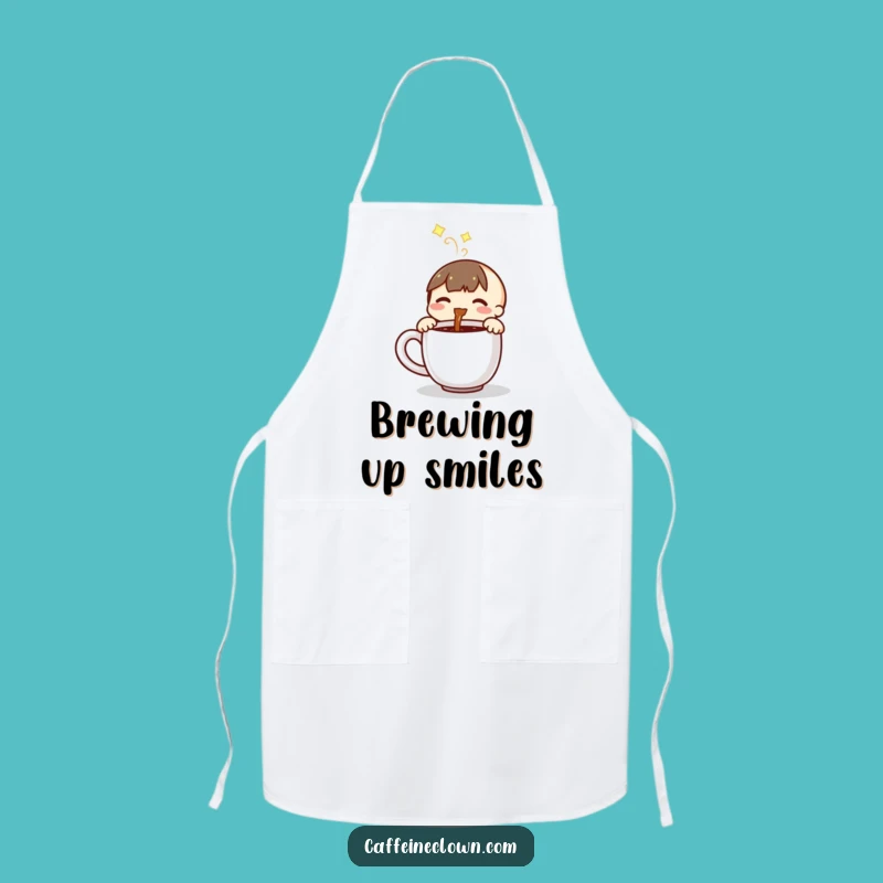 Funny Coffee Pouring Character Apron: Brew Up Some Fun!