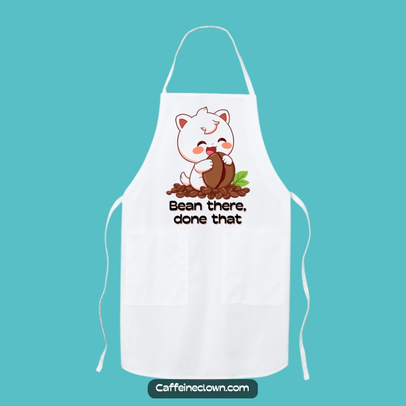 Funny Giggling Coffee Bean Apron - Kitchen Gift for Coffee Lovers