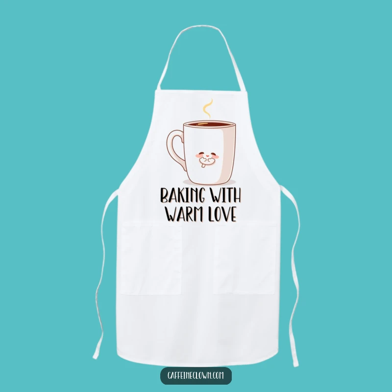 Funny Hugging Coffee Chef Apron: Sweet Character's Kitchen Comfort Gift