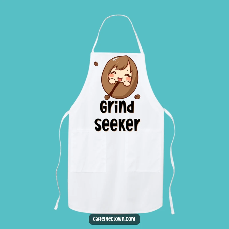Funny Coffee Bean Chef Apron: Curious Explorer, Perfect Kitchen Gift