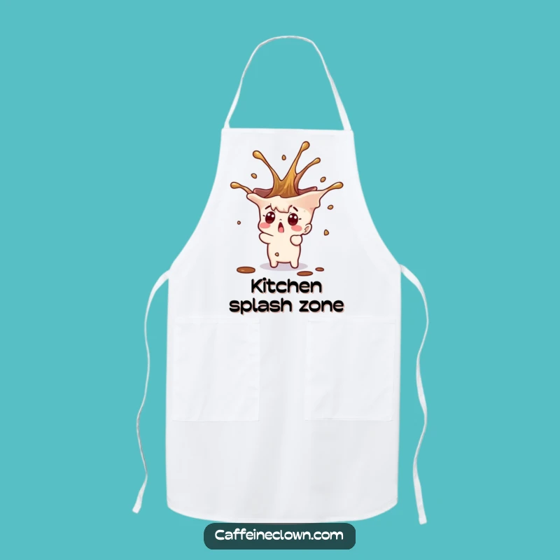 Funny Coffee Splash Surprise Apron: Cook with Shocking Style