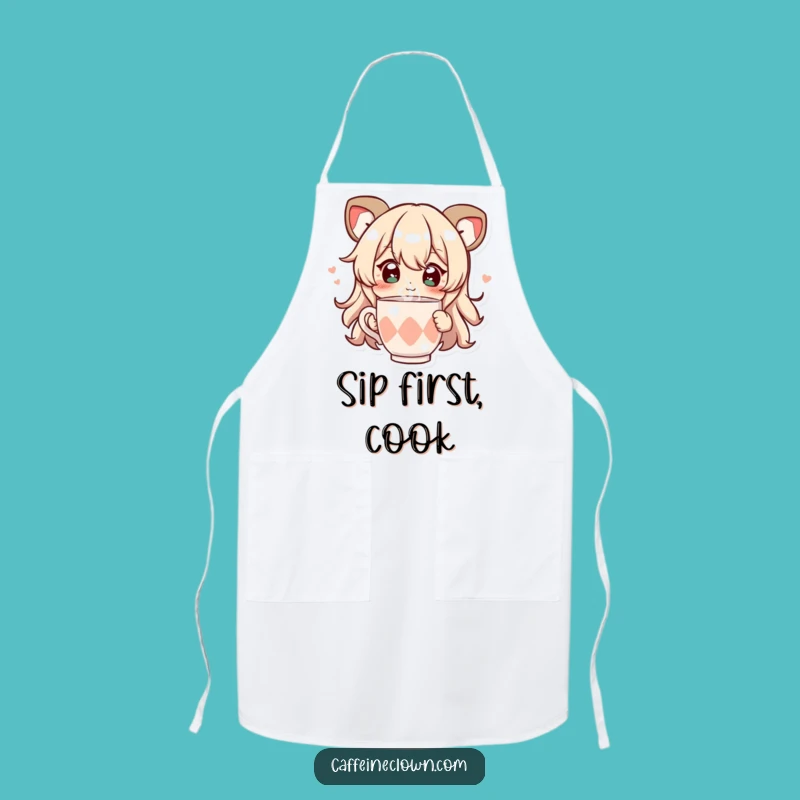 Funny Sparkling Sip Apron: Enjoy Your Kitchen Moments