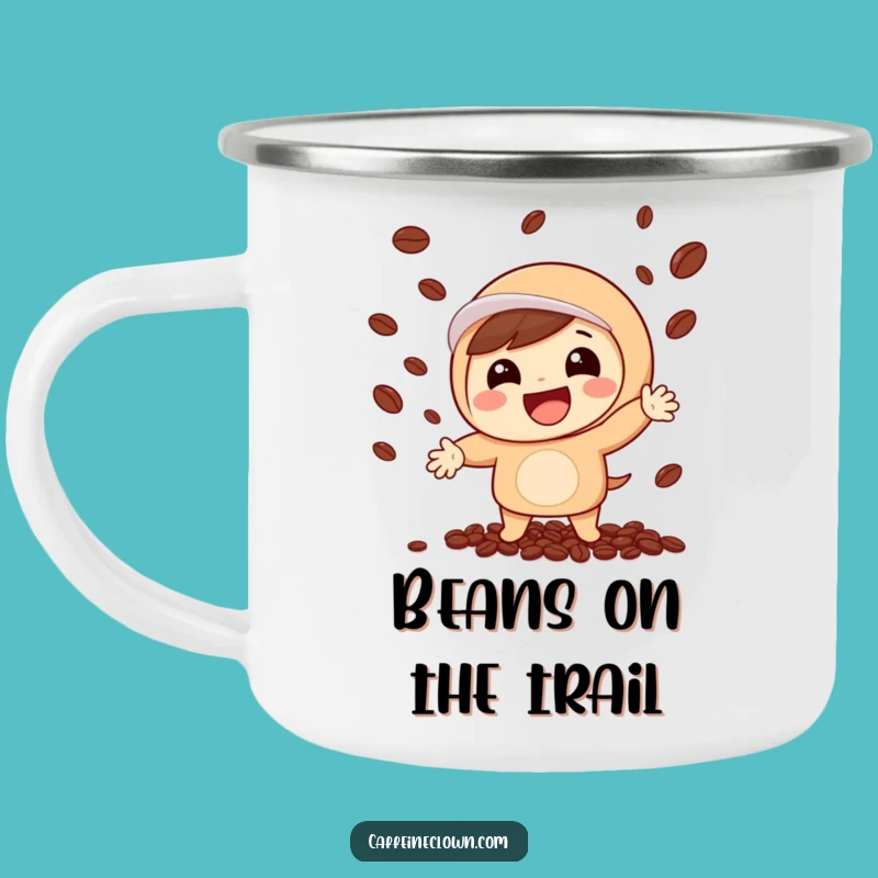 Durable Funny Coffee Bean Juggling Camping Mug: Adventure Ready