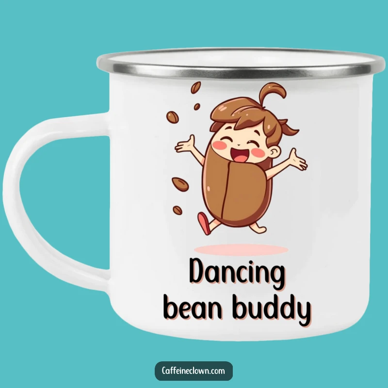 Durable Funny Dancing Coffee Bean Camping Mug: Adventure Beats