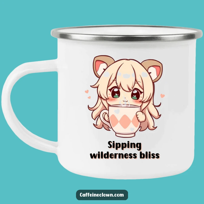 Durable Funny Sparkling Sip Camping Mug: Happy Trails