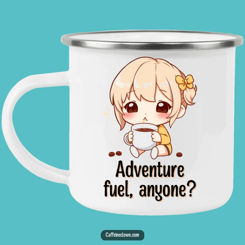 Funny Blissful Coffee Aroma Camping Mug - Outdoor Gift for Coffee Lovers