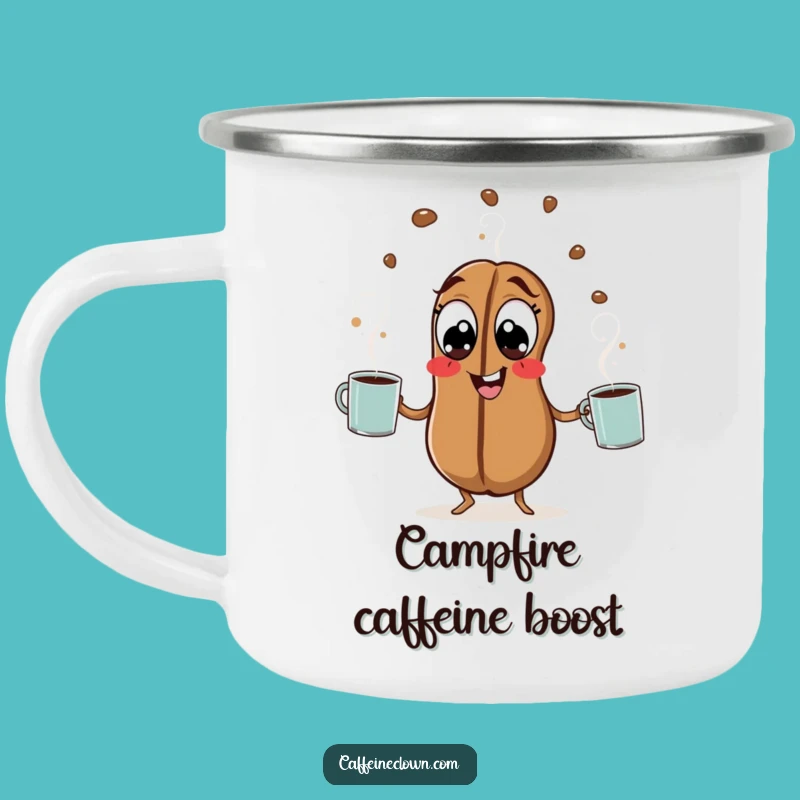 Funny Coffee Bean Camping Mug: Hyperactive Juggling Outdoor Gift