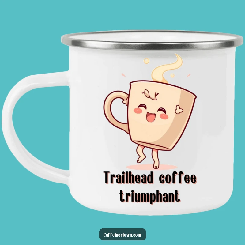 Funny Coffee Dance Camping Mug: Your Adventure Buddy for Hot Brews Outdoors!