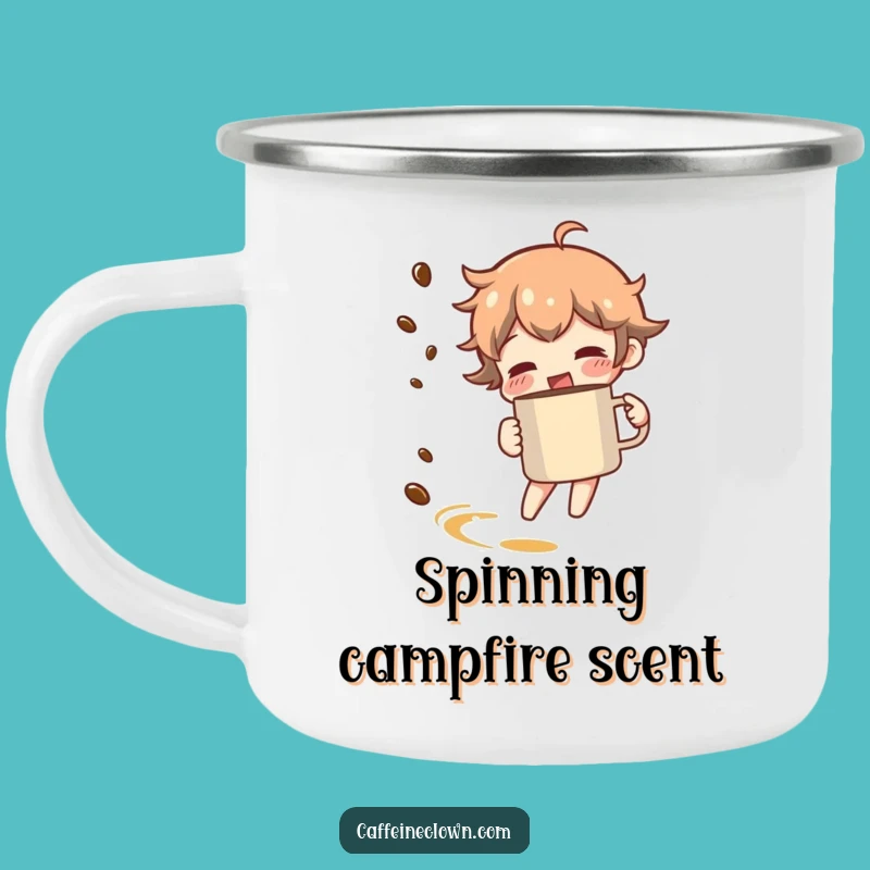 Funny Coffee Spin Camping Mug - Outdoor Aroma Trail Gift