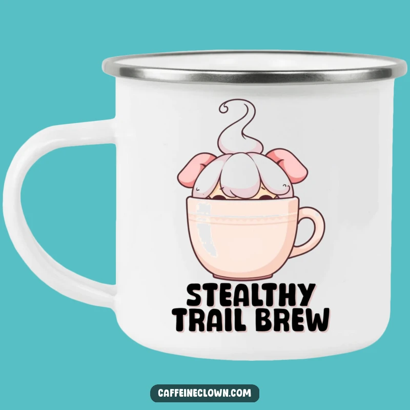 Funny Hiding Coffee Camper Mug: Rugged & Hilarious Stealthy Brew Companion Gift