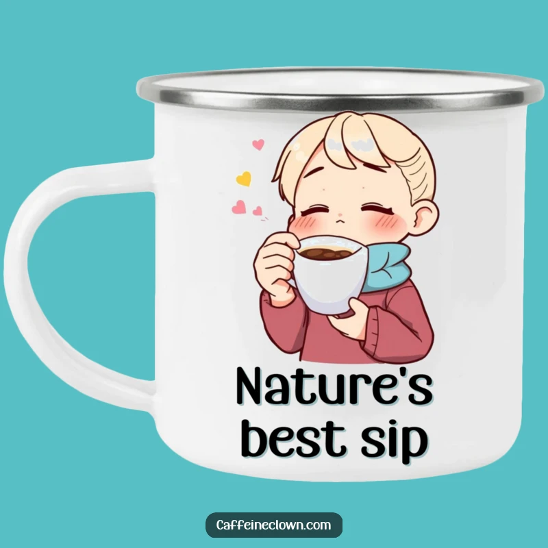 Funny Savoring Coffee Adventurer Camping Mug: Enthusiast's Blissful Brew Gift