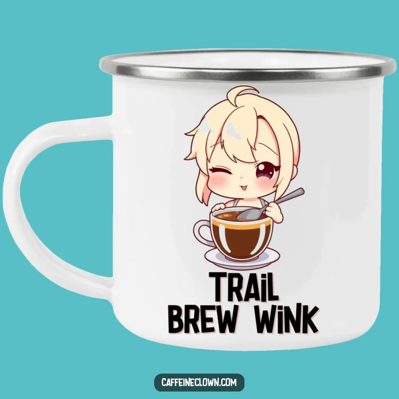 Funny Winking Camping Mug: Outdoor Coffee Secrets, Perfect Funny Gift for Adventurers