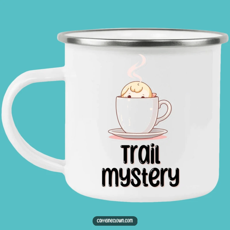Funny Peekaboo Coffee Camping Mug: Curious Adventures, Humor Gift!