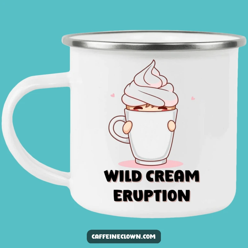 Adventure Funny Whipped Cream Camping Mug: Coffee Fun Outdoors