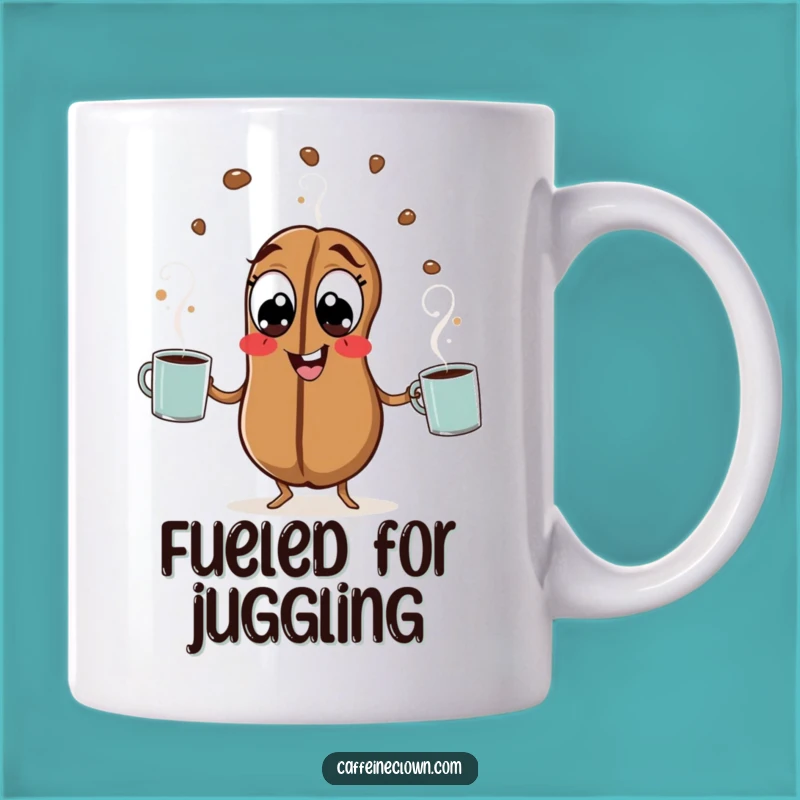 Funny Coffee Bean Mug: Hyperactive Juggling Gift for Coffee Lovers