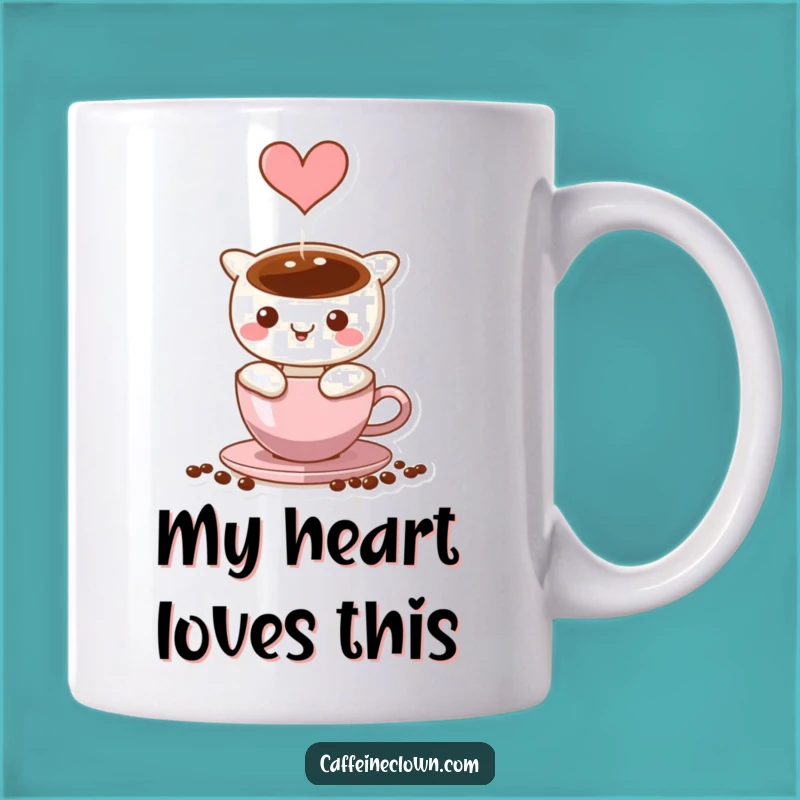 Funny Coffee Heart Steam Mug - Romantic Gift for Coffee Lovers