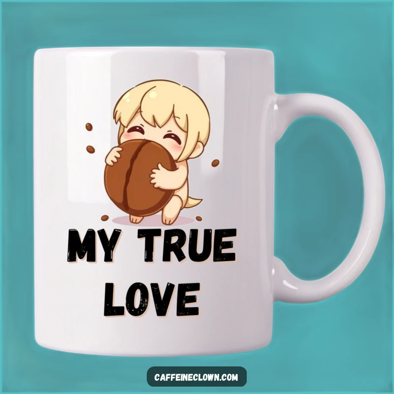 Funny Coffee Bean Hug Mug: Character's Delight - Perfect Gift!