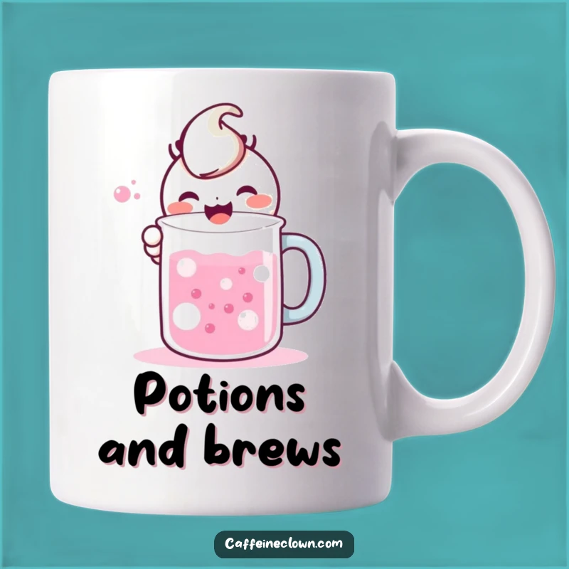Funny Kawaii Potion Mixer Mug: Whimsical Science Gift for Her
