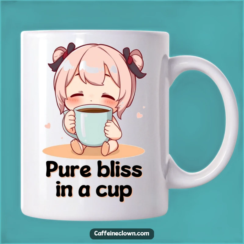 Funny Blissful Coffee Sip Mug: Pure Happiness in Every Brew