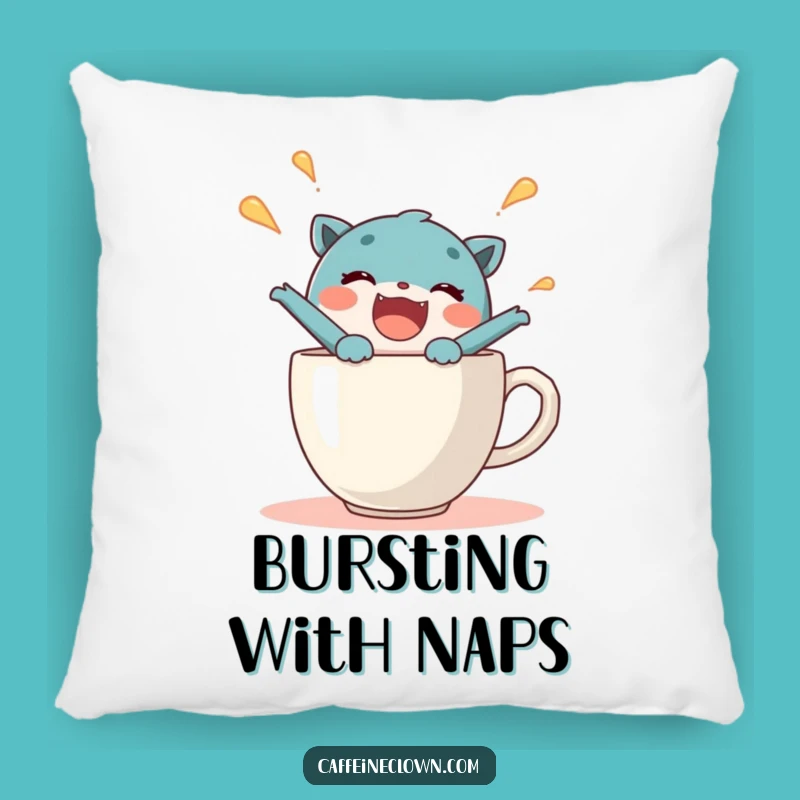 Funny Coffee Joy Burst Pillow - Cozy & Cheerful Comfort, Perfect Gift!