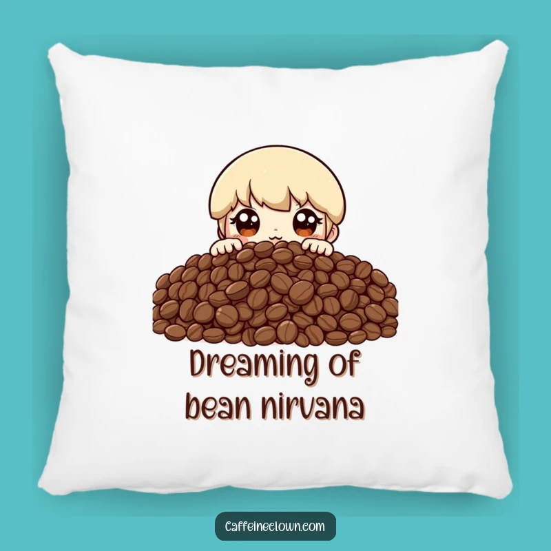 Funny Coffee Bean Mountain Pillow: Cozy Up with Your Favorite Obsession!