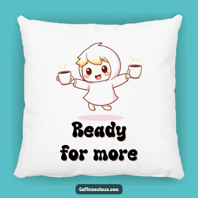 Funny Coffee Dance Character Pillow - Cozy & Comical Comfort, Perfect Gift!
