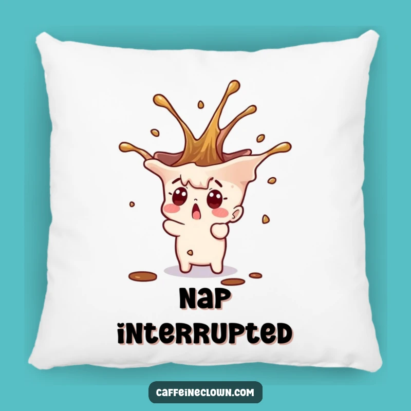 Funny Coffee Splash Surprise Pillow: Cozy Comfort with a Jolt