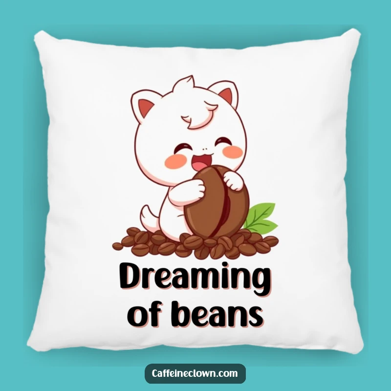 Funny Giggling Coffee Bean Pillow - Cozy Gift for Coffee-Themed Comfort