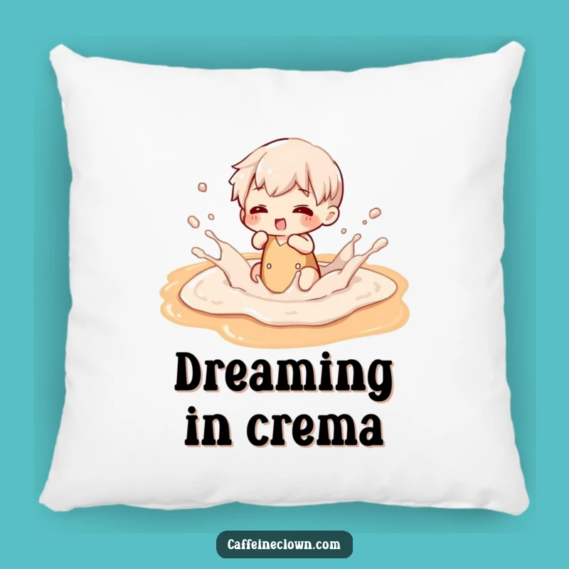 Funny Latte Art Splash Pillow - Comfy Character Coffee Decor Gift