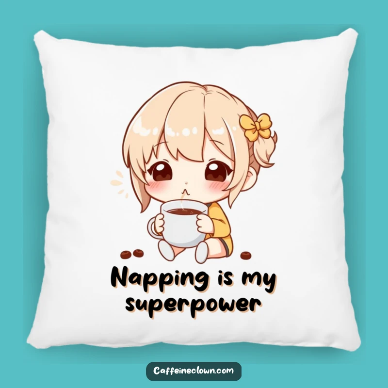 Funny Blissful Coffee Aroma Pillow - Cozy Gift for Coffee-Loving Comfort