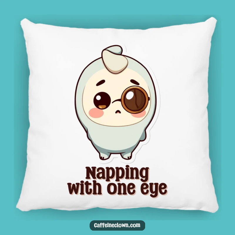 Funny Coffee Bean Monocle Pillow: Cozy Surprise for Your Sofa