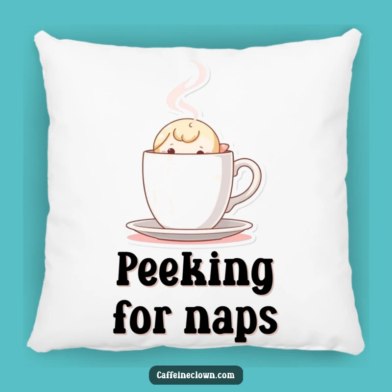 Funny Peekaboo Coffee Pillow: Curious Comfort, Cozy & Comical Gift!