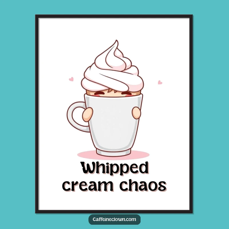 Funny Whipped Cream Digital Art: Instant Laughter for Your Walls
