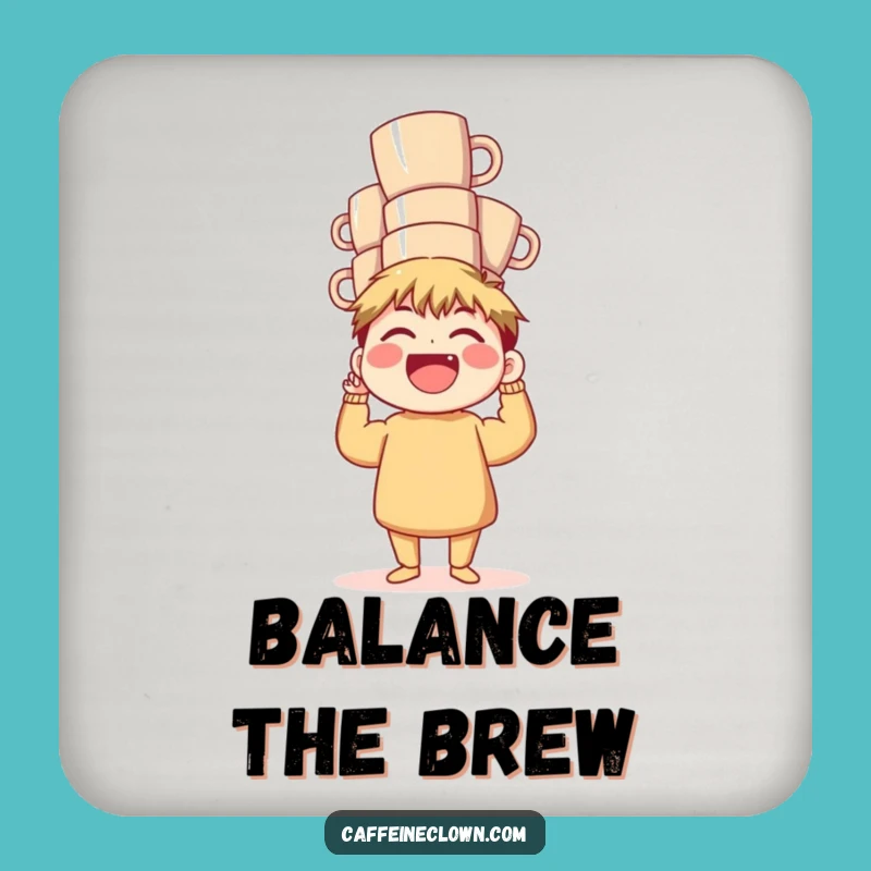 Funny Coffee Stack Coaster: Protect Surfaces with a Laughing Balancer, Fun Funny Gift