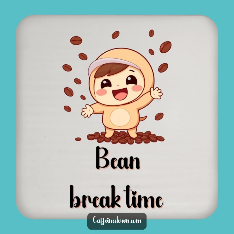 Funny Coffee Bean Juggling Coaster Set: Protect Surfaces with Humor