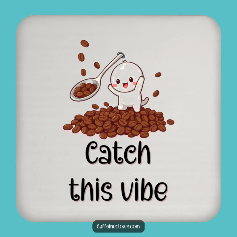 Funny Coffee Bean Catcher Coaster - Sip & Save with Fun, Perfect Gift!