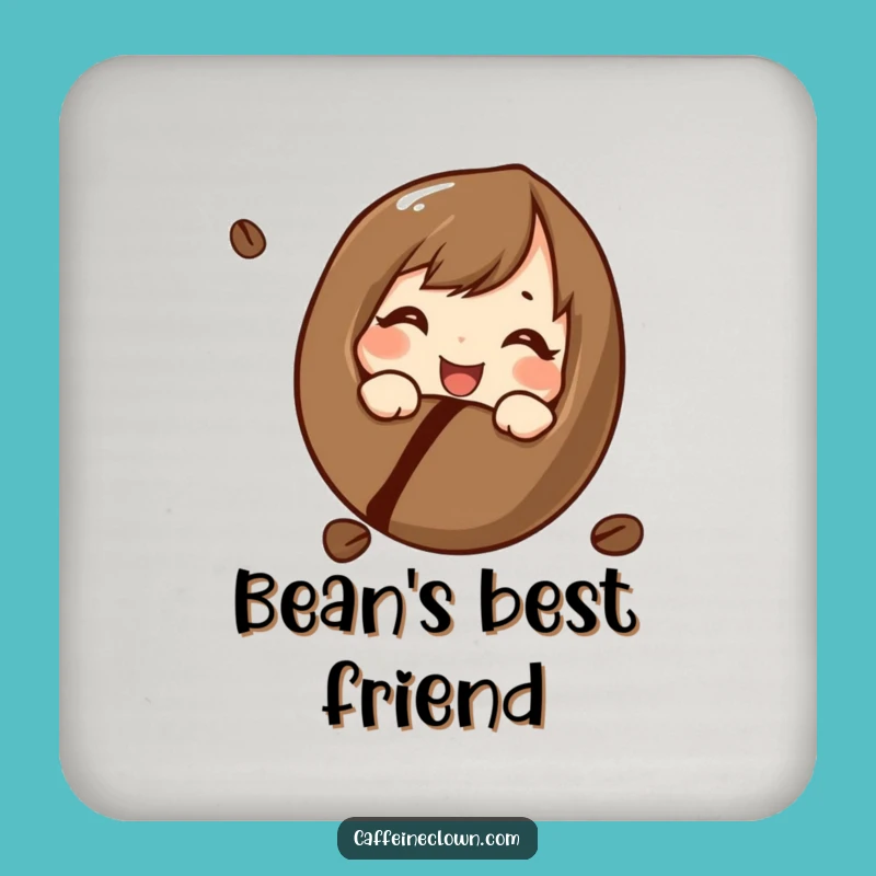 Funny Coffee Bean Coaster: Curious Decor, Perfect Table Protector Gift