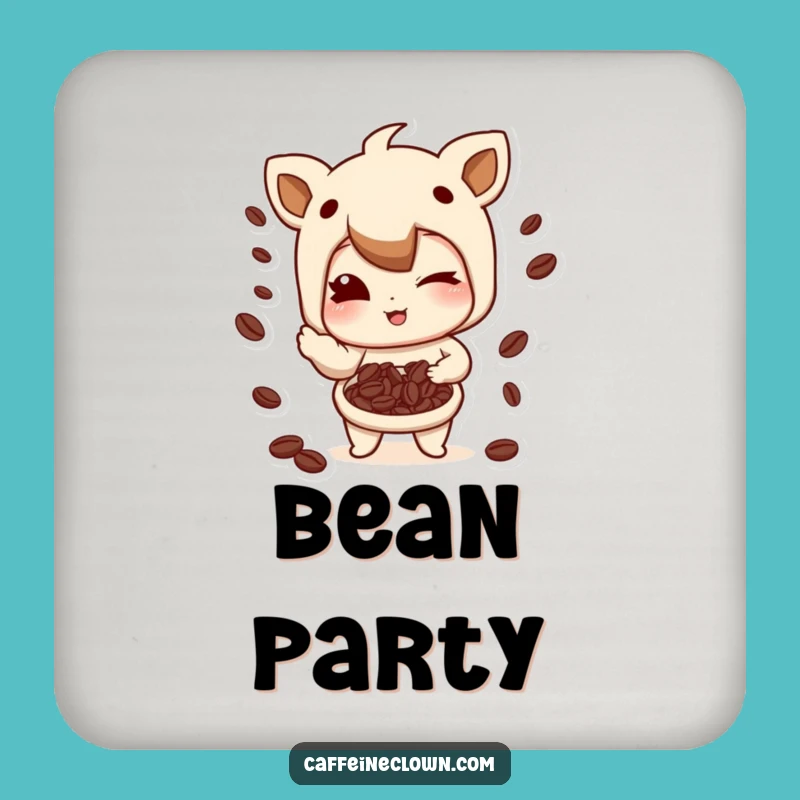 Funny Coffee Bean Juggling Coaster: Winking Surface Protection, Gift!