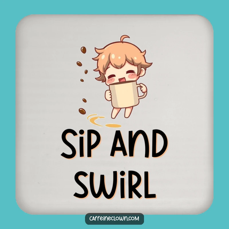 Funny Coffee Spin Coaster - Protect Surfaces Aroma Gift