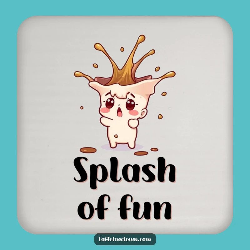 Funny Coffee Splash Surprise Coasters: Protect Surfaces with a Shock!