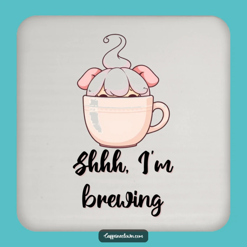 Funny Hiding Coffee Lover Coaster: Protect Surfaces with Hilarious Stealth Style Gift