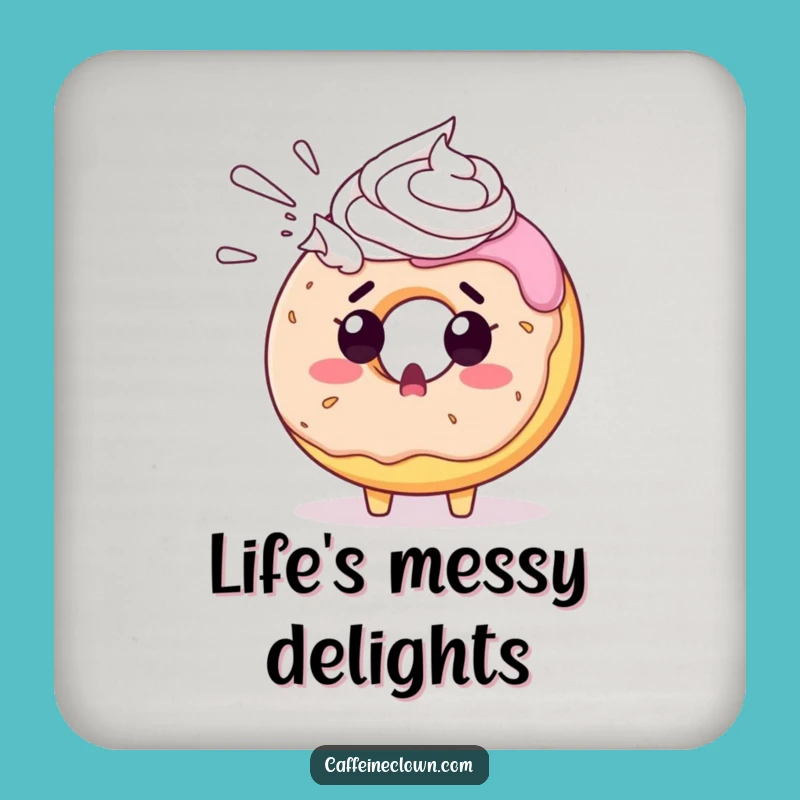 Funny Donut Surprise Coaster: Protect Surfaces with Humor, Perfect Funny Gift
