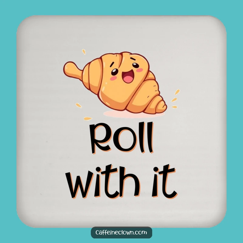 Funny Croissant Escape Coaster: Protect Surfaces with Humor, Perfect Funny Gift