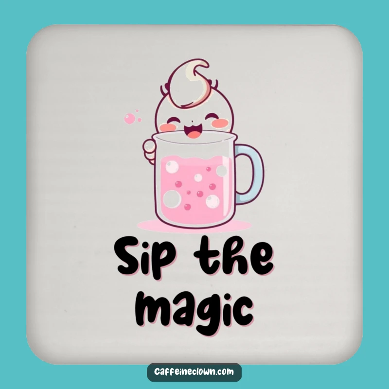 Funny Kawaii Potion Coaster Set: Chic Protection for Your Table