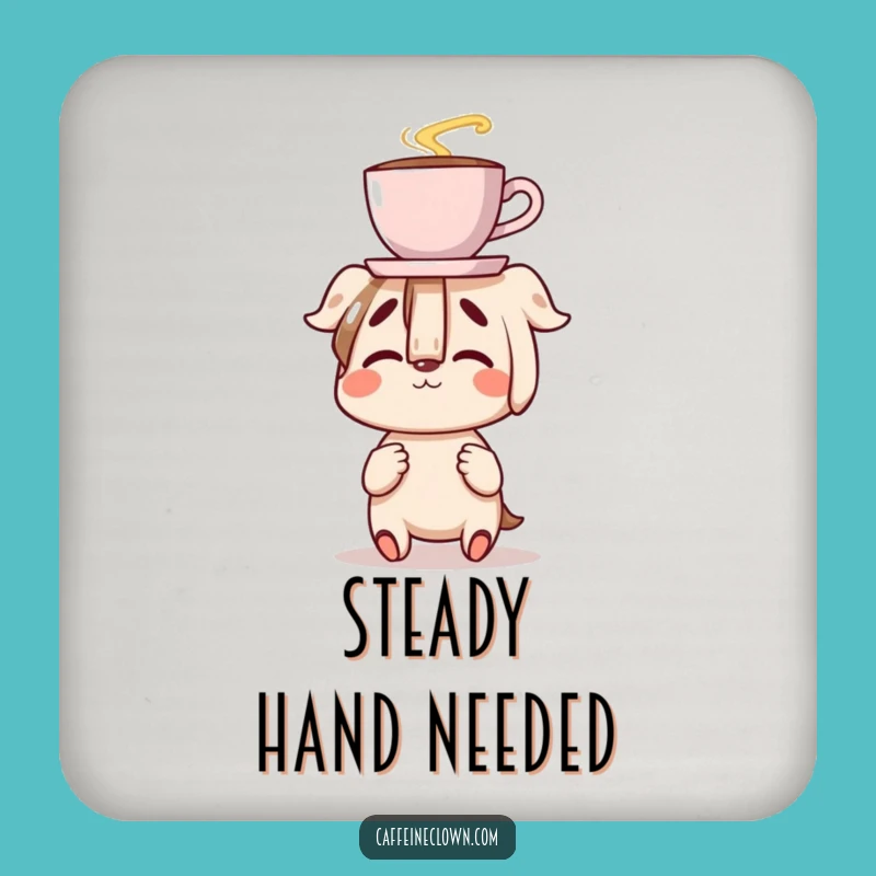 Funny Coffee Balance Coaster: Clumsy Decor, Perfect Table Protector Gift